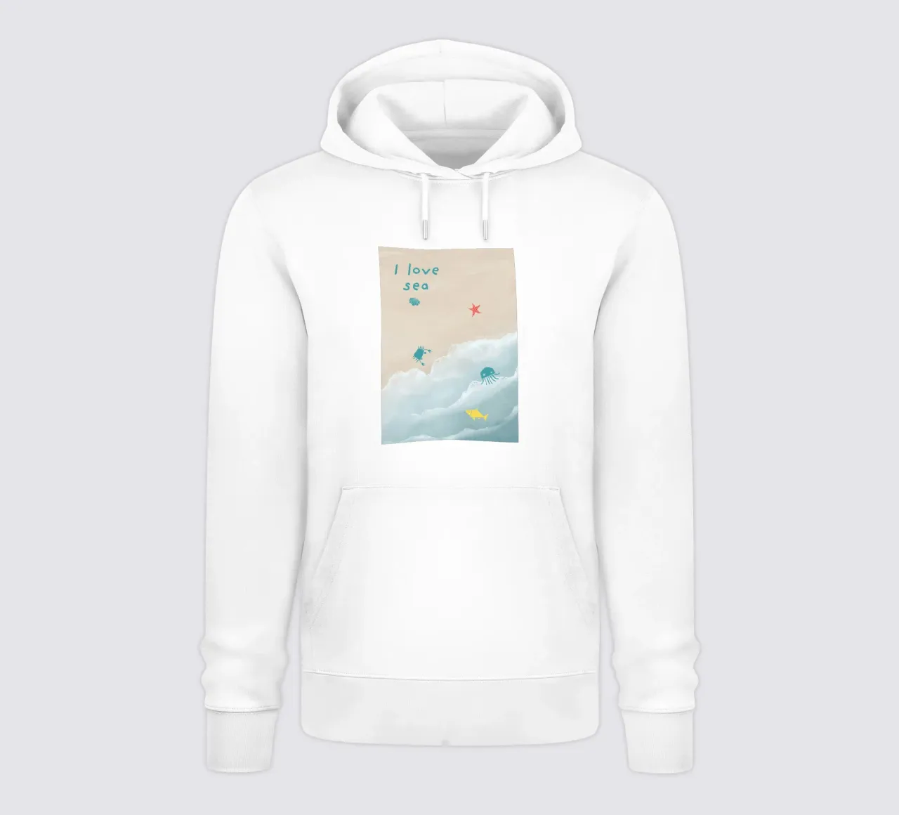 Amo il mare felpa con cappuccio da ORION