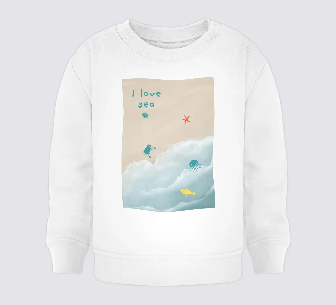 Amo il mare felpa neonato da ORION