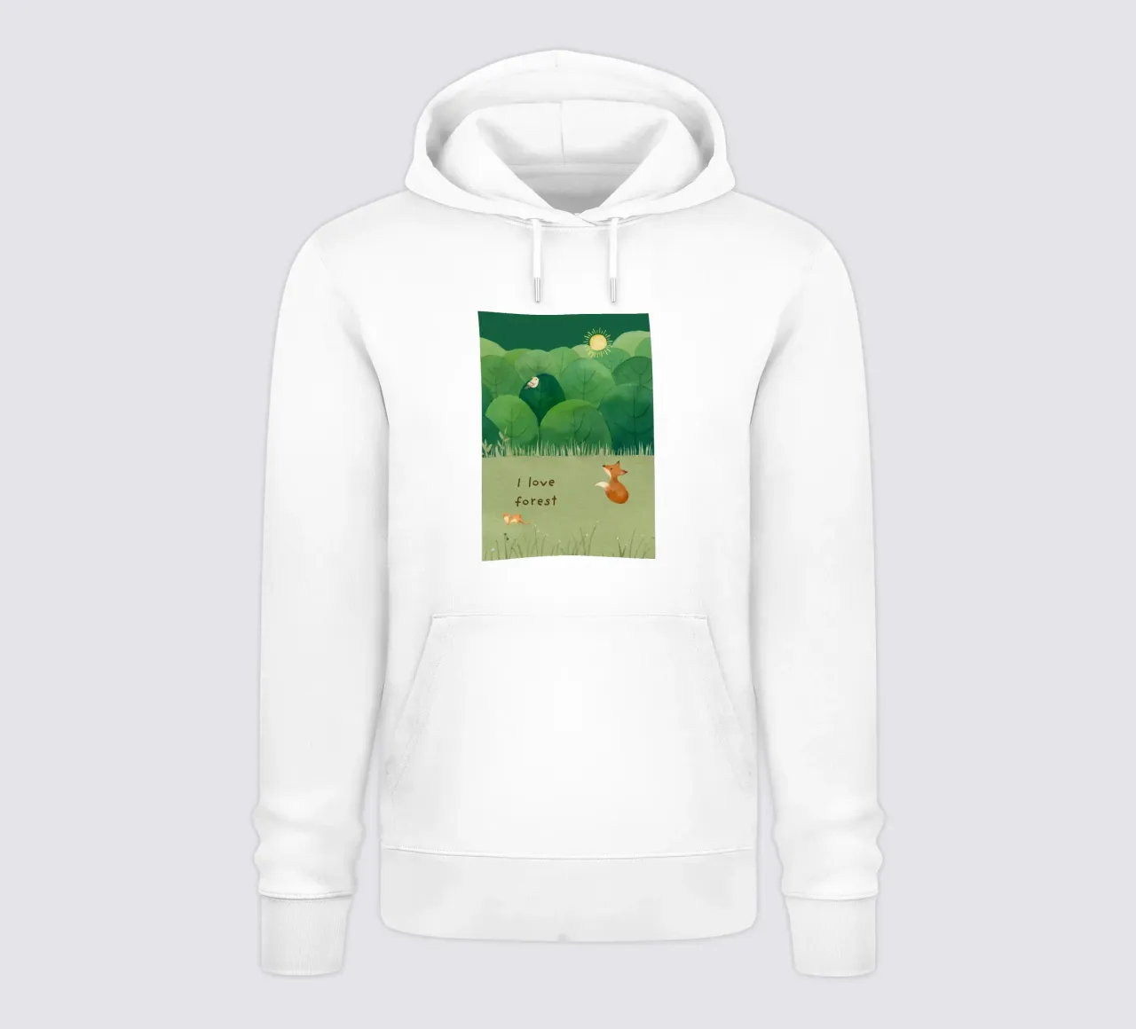 Amo la foresta felpa con cappuccio da ORION