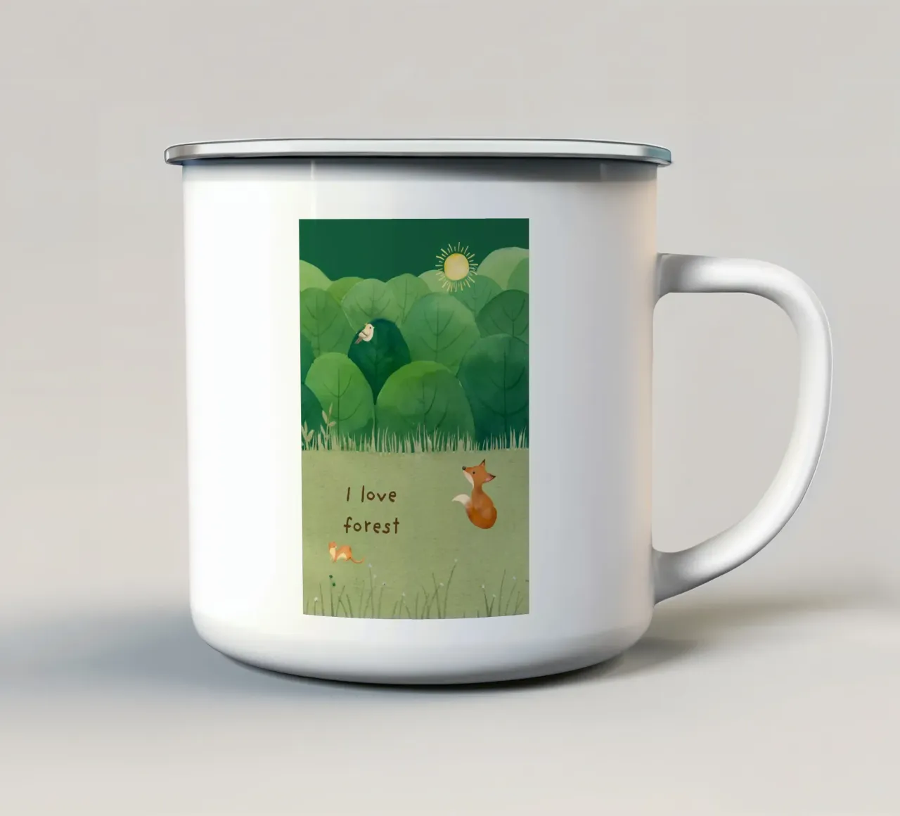 Amo la foresta tazza in smalto da ORION