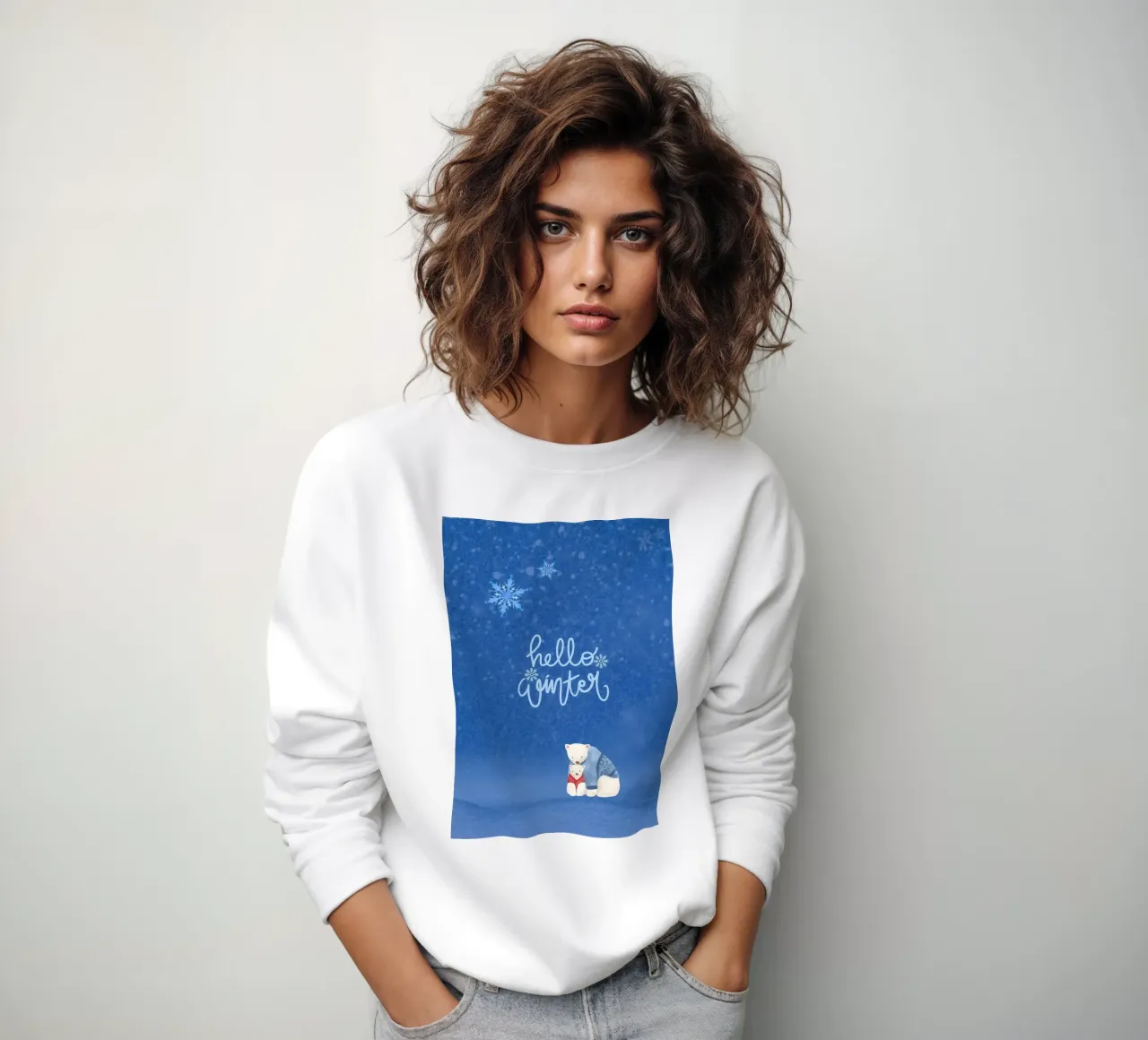 Hello Winter Poster felpa da ORION