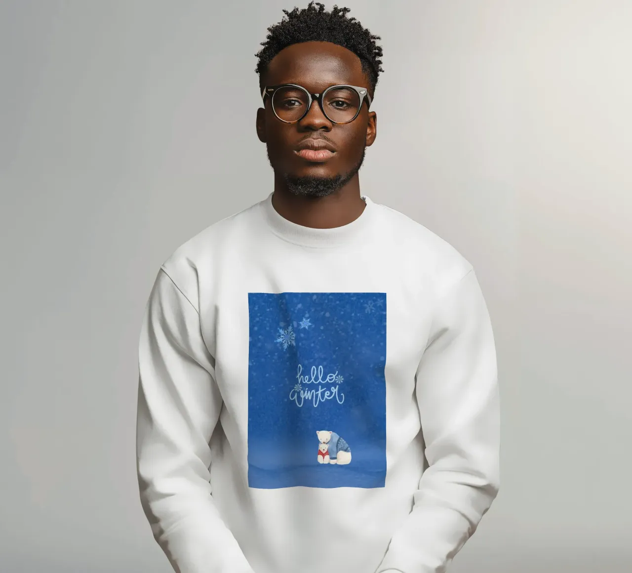 Hello Winter Poster felpa da ORION