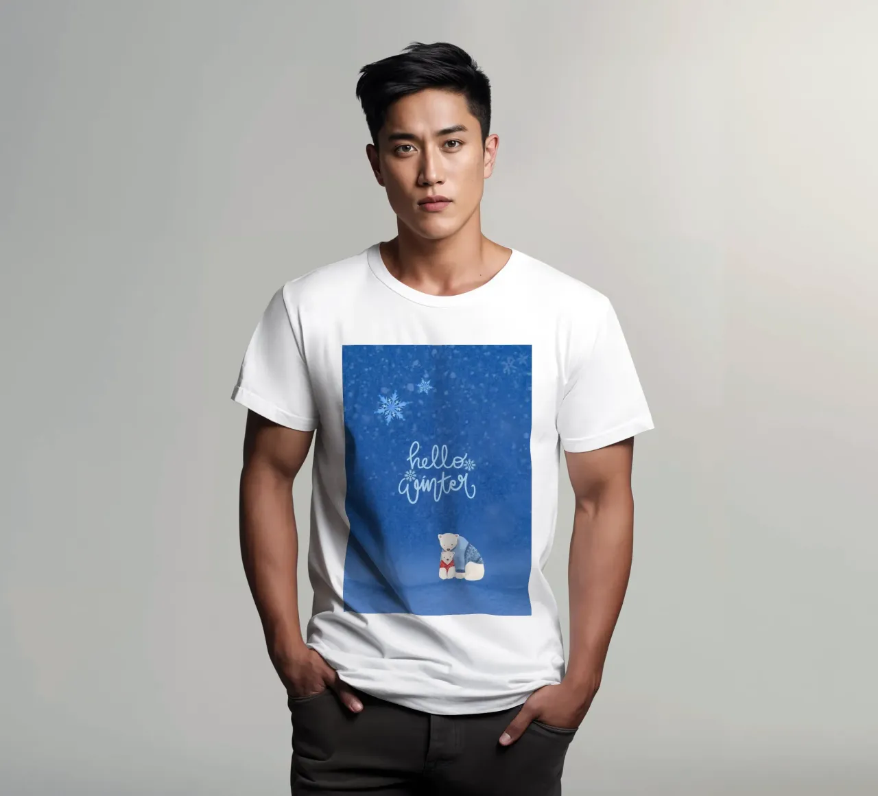 Hello Winter Poster t-shirt da ORION