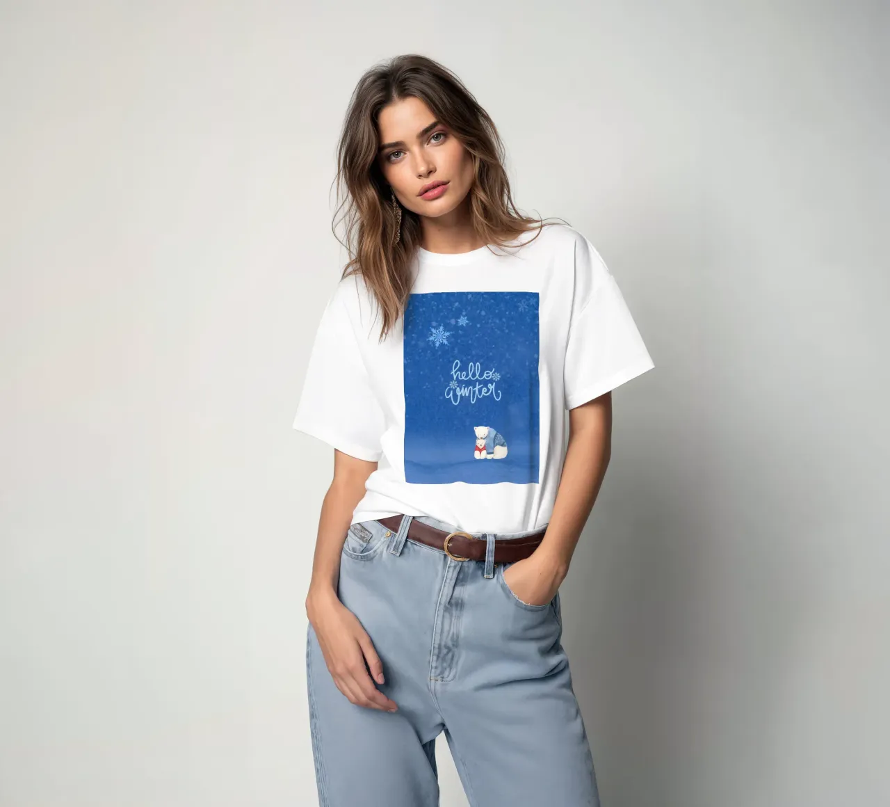 Hello Winter Poster t-shirt da ORION