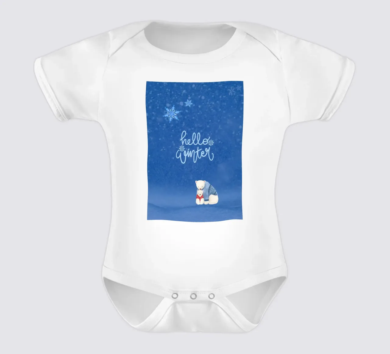 Hello Winter Poster body neonato maniche corte da ORION