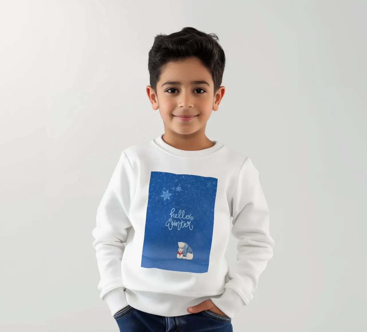 Hello Winter Poster felpa bambino da ORION