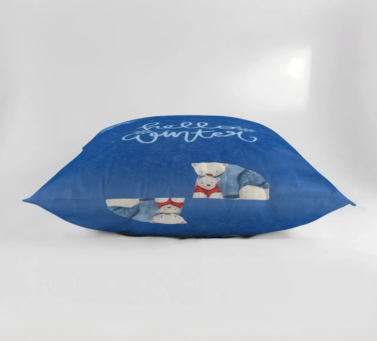 Hello Winter Poster cuscino da ORION