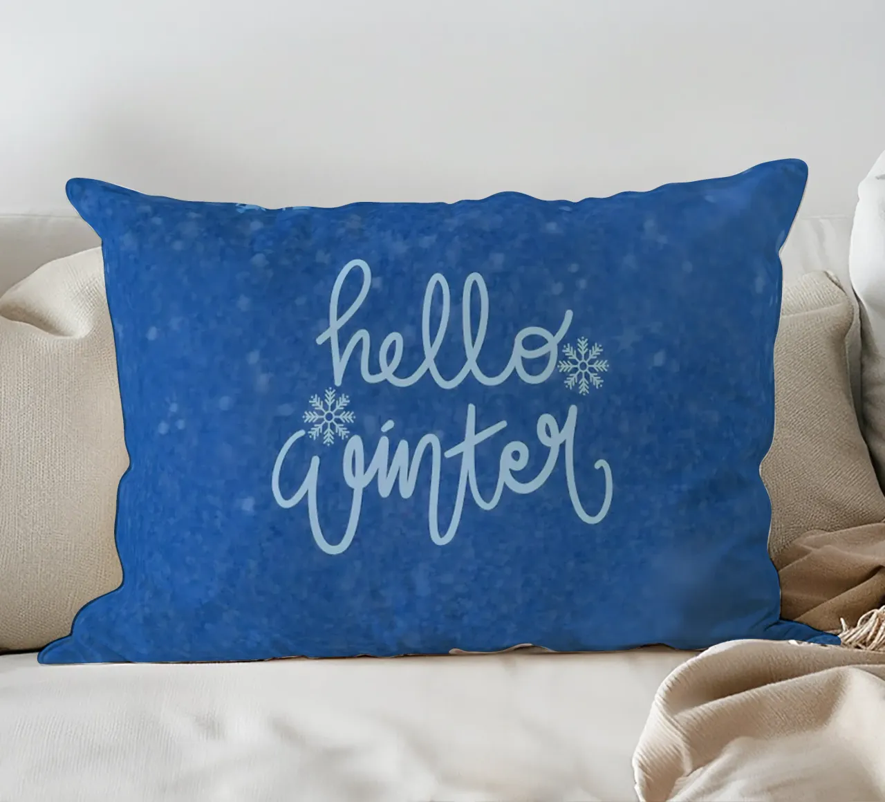 Hello Winter Poster cuscino da ORION