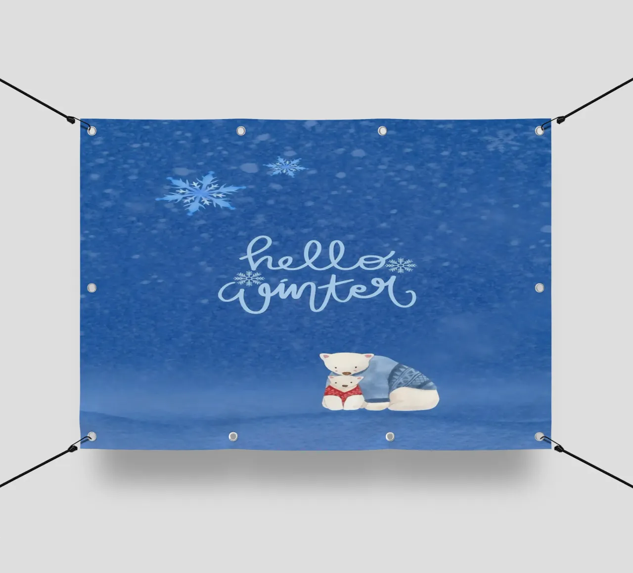 Hello Winter Poster telo in pvc da ORION