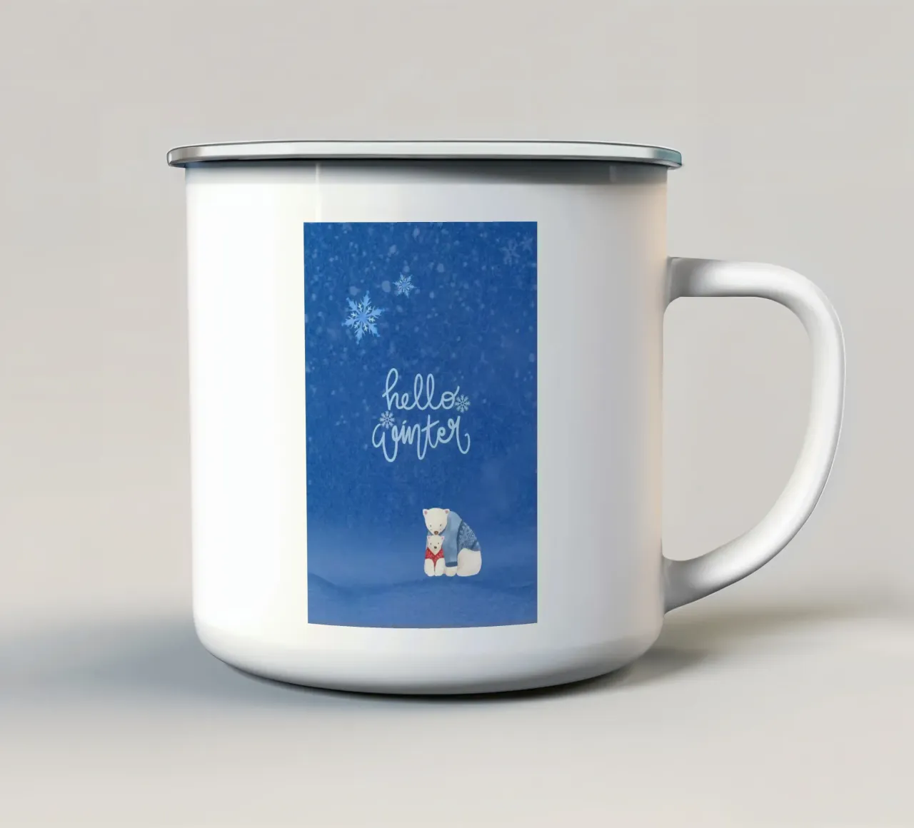 Hello Winter Poster tazza in smalto da ORION