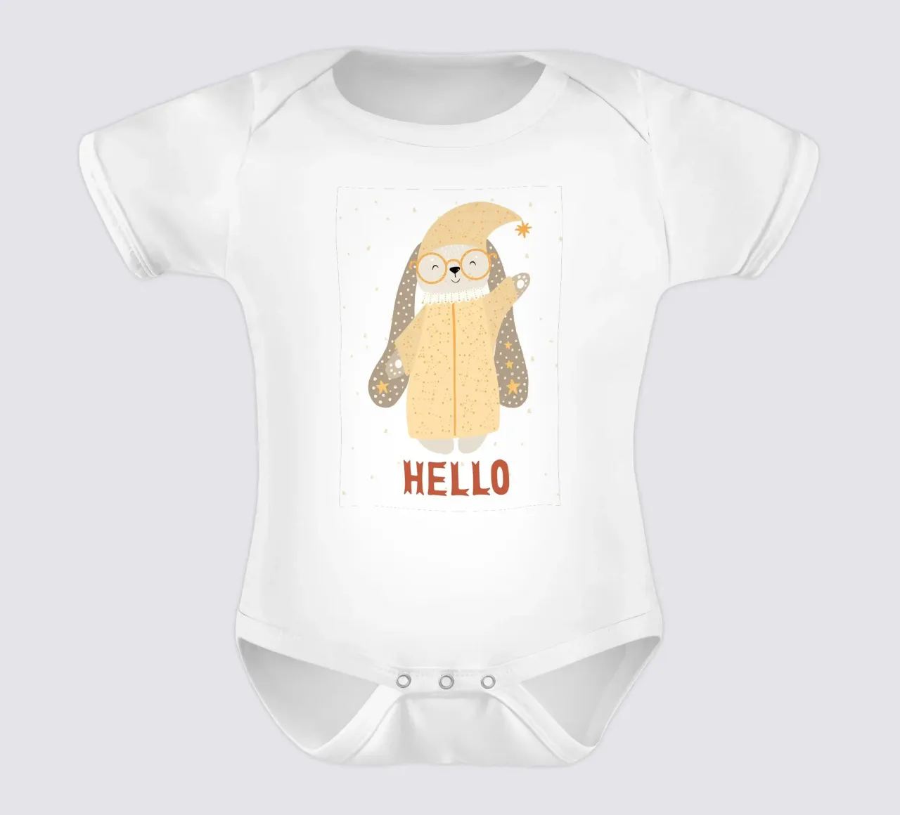 Hello Bunny body neonato maniche corte da ORION