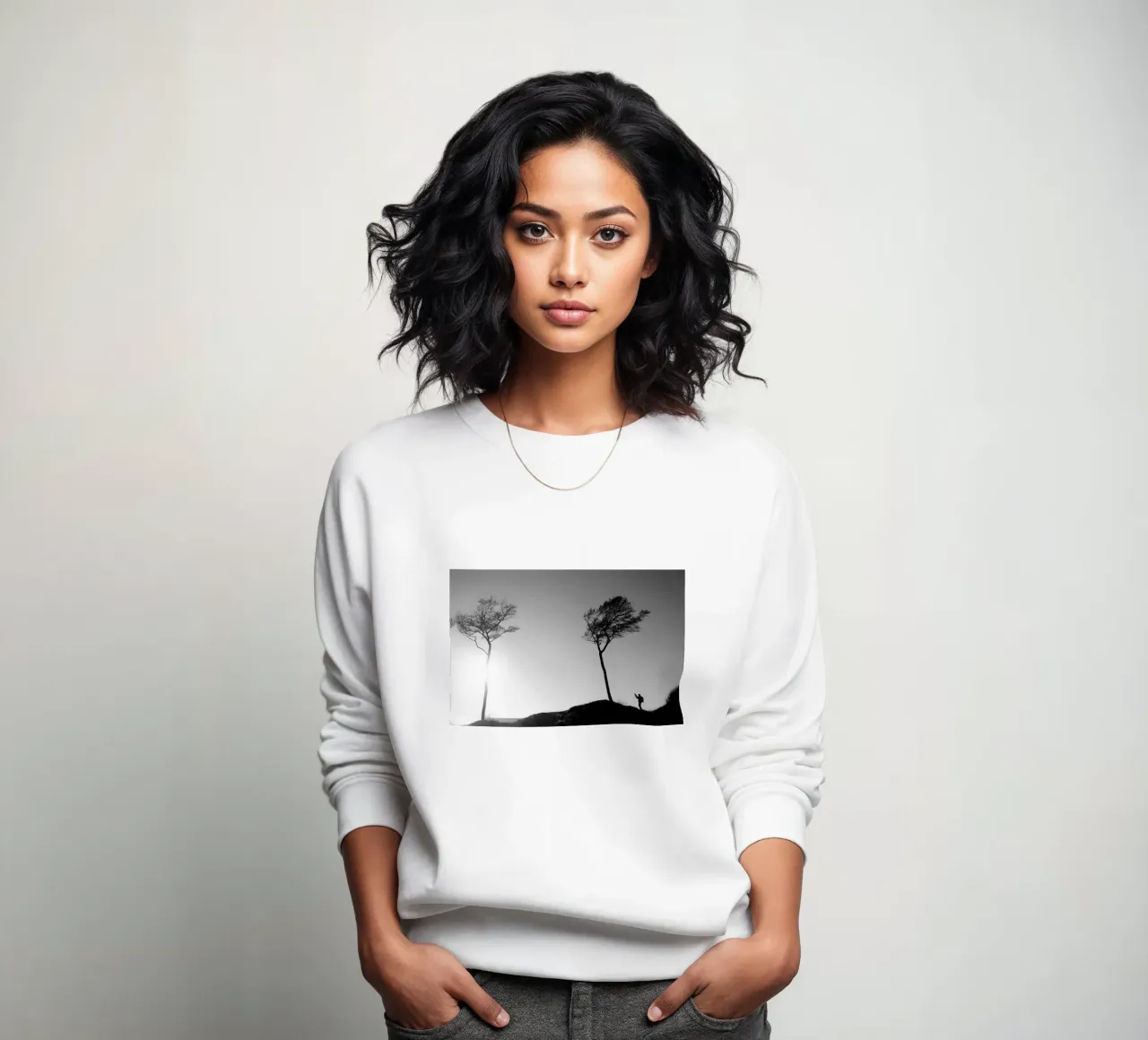 The photographer and the tree sweatshirt by Fjöllart