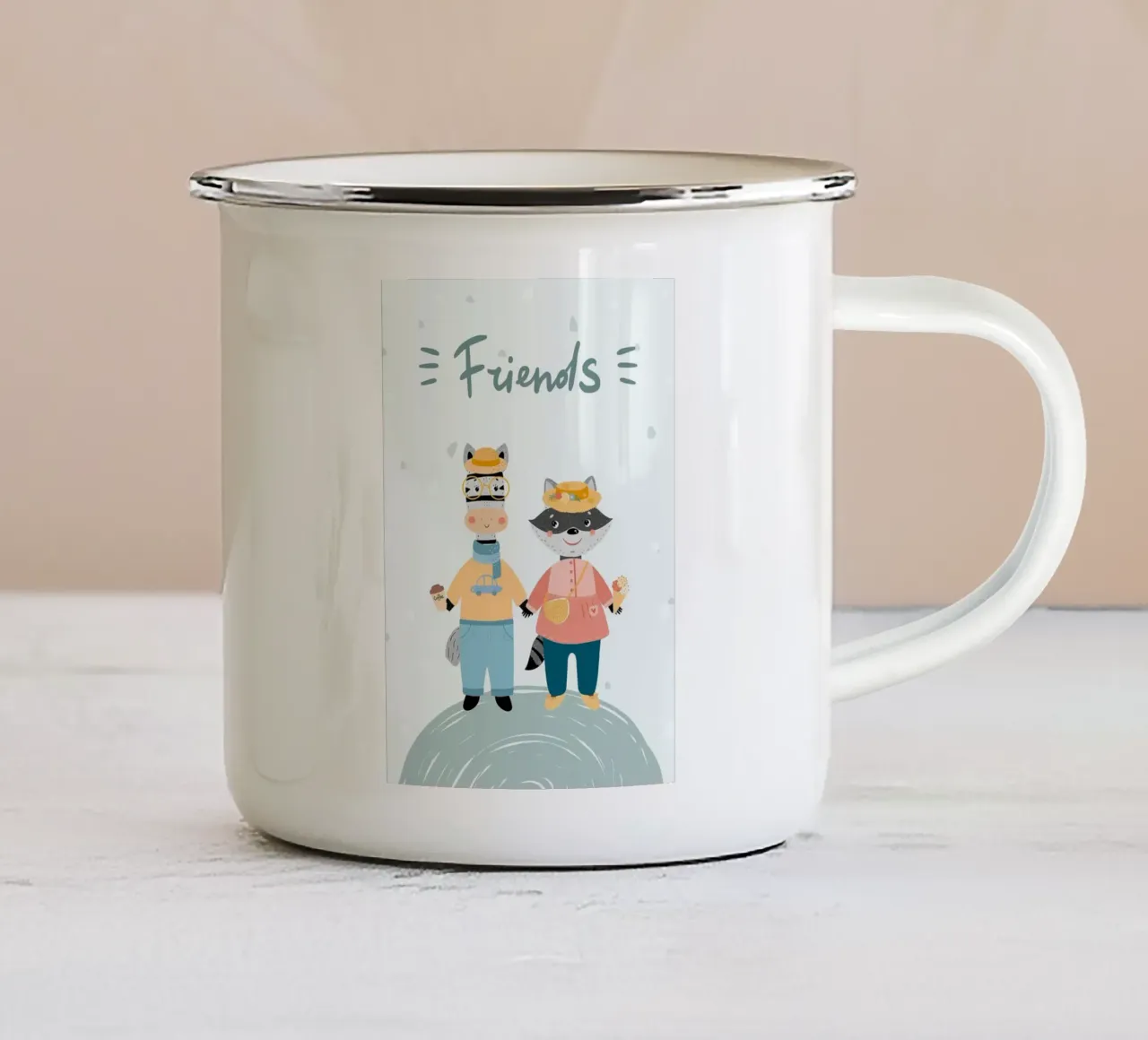 Gli amici tazza in smalto da ORION
