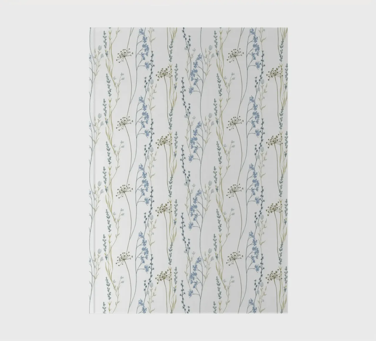 Delicate pattern of flowers and plants notebook by The joy of home