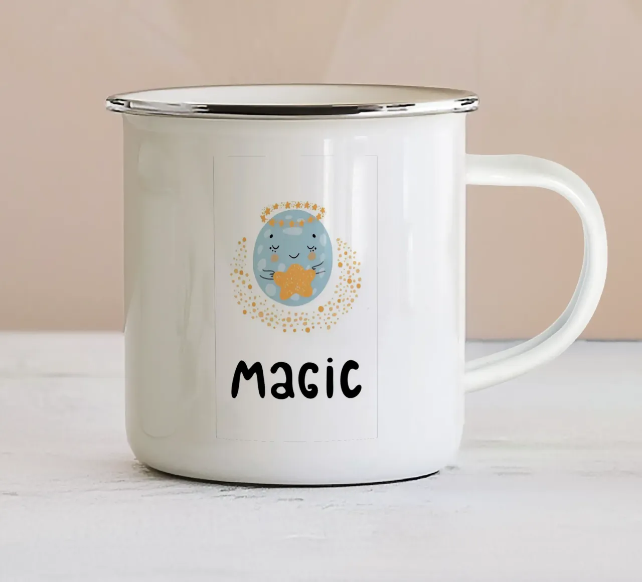 Una cameretta magica tazza in smalto da ORION