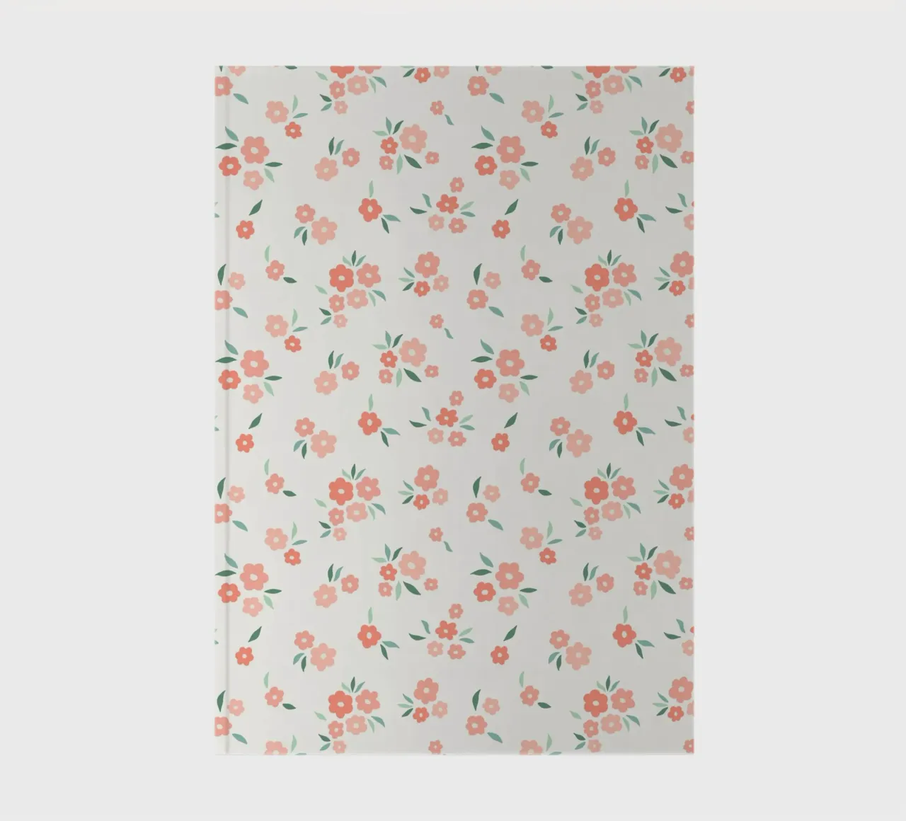 Delicate pattern of flowers and plants notebook by The joy of home