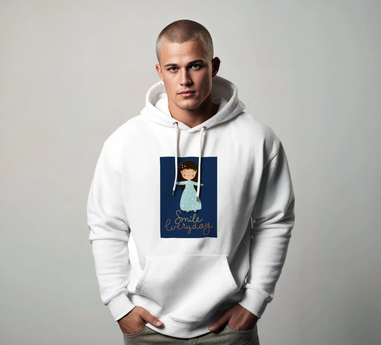 Sorridere ogni giorno felpa con cappuccio da ORION