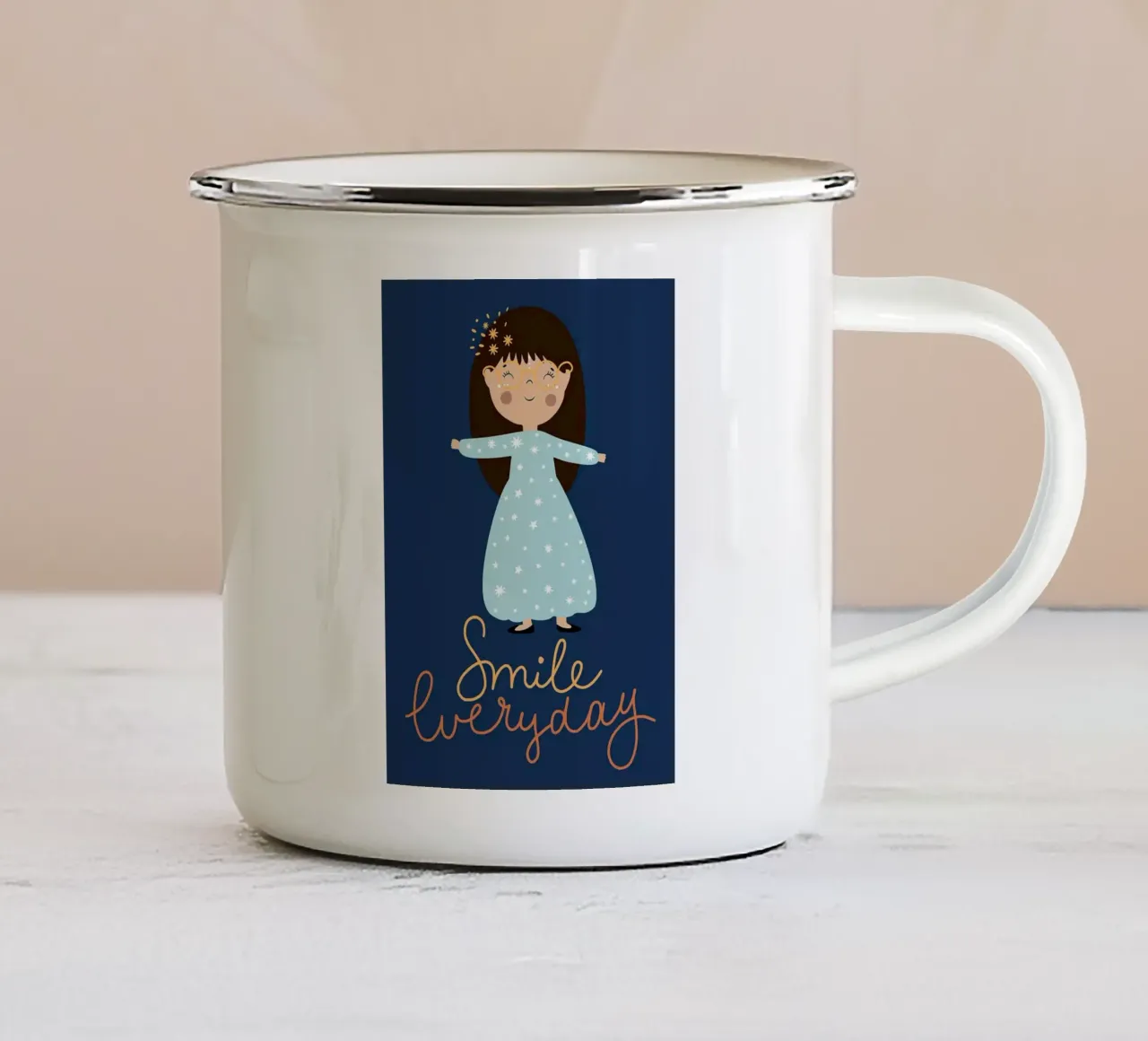 Sorridere ogni giorno tazza in smalto da ORION