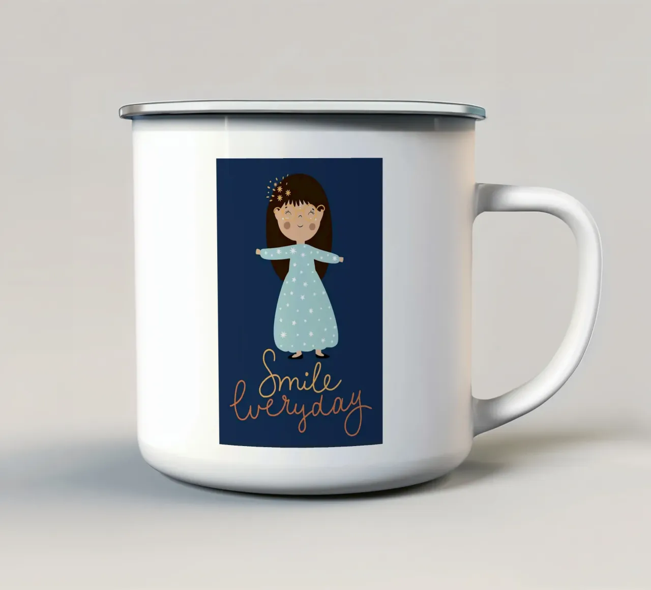 Sorridere ogni giorno tazza in smalto da ORION