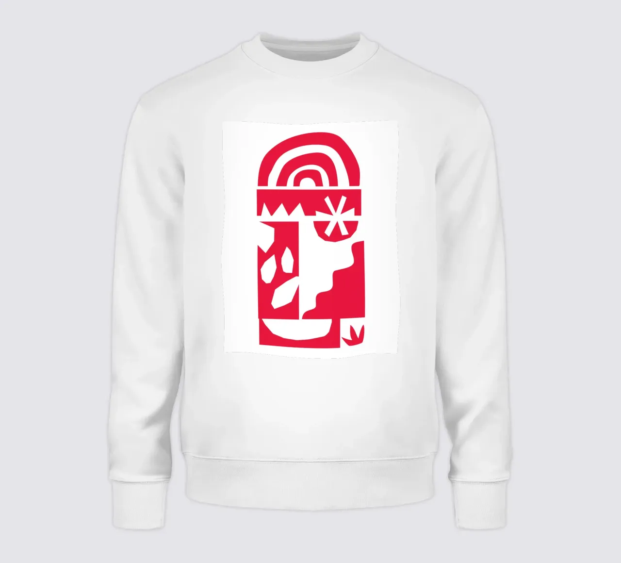 Forme grafiche rosse felpa da Kim Hubball Studio