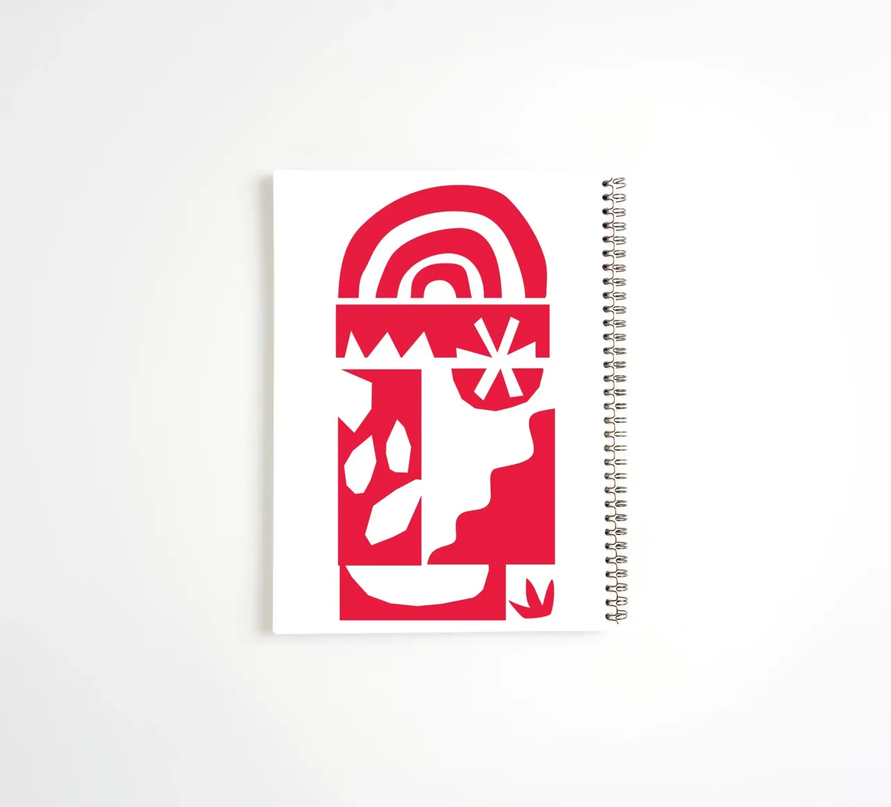 Red Graphic Shapes spiral notebook by Kim Hubball Studio