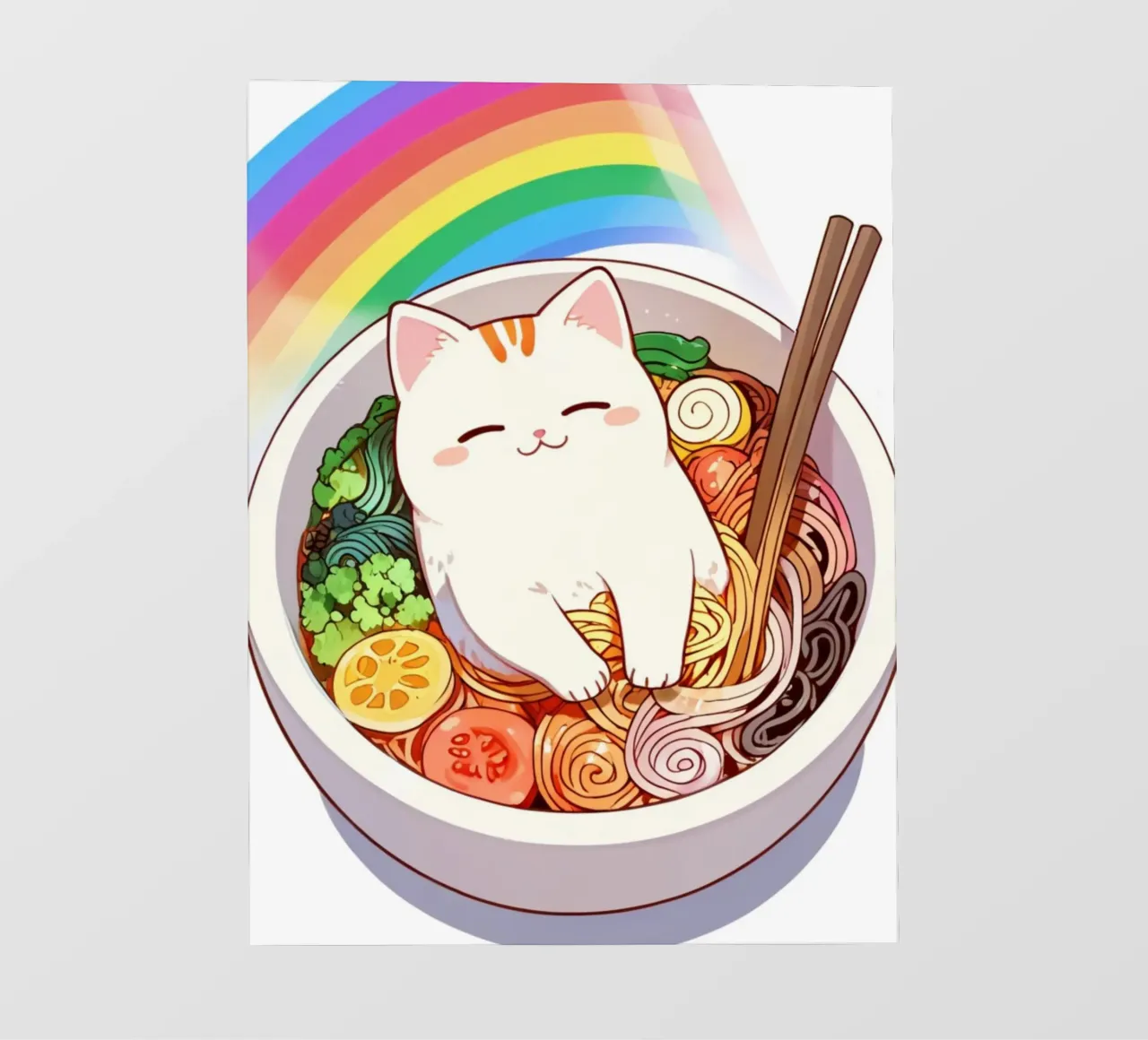 Rainbow Noodles with a Cozy Cat pellicola backlit da NEKKI