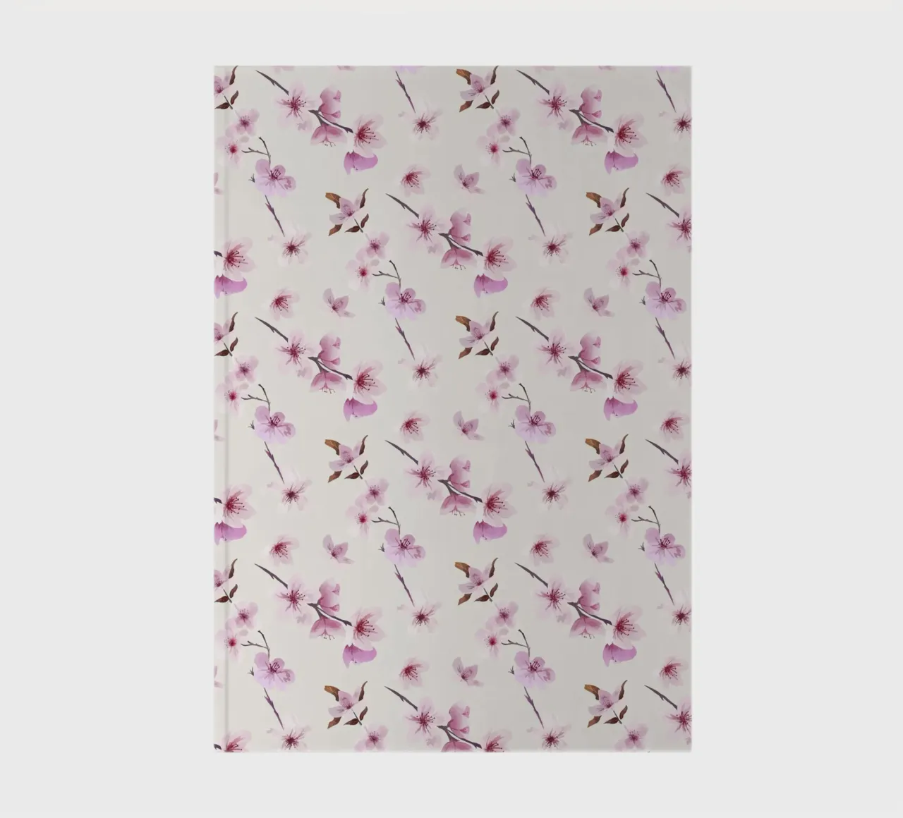 Delicate pattern of flowers and plants notebook by The joy of home