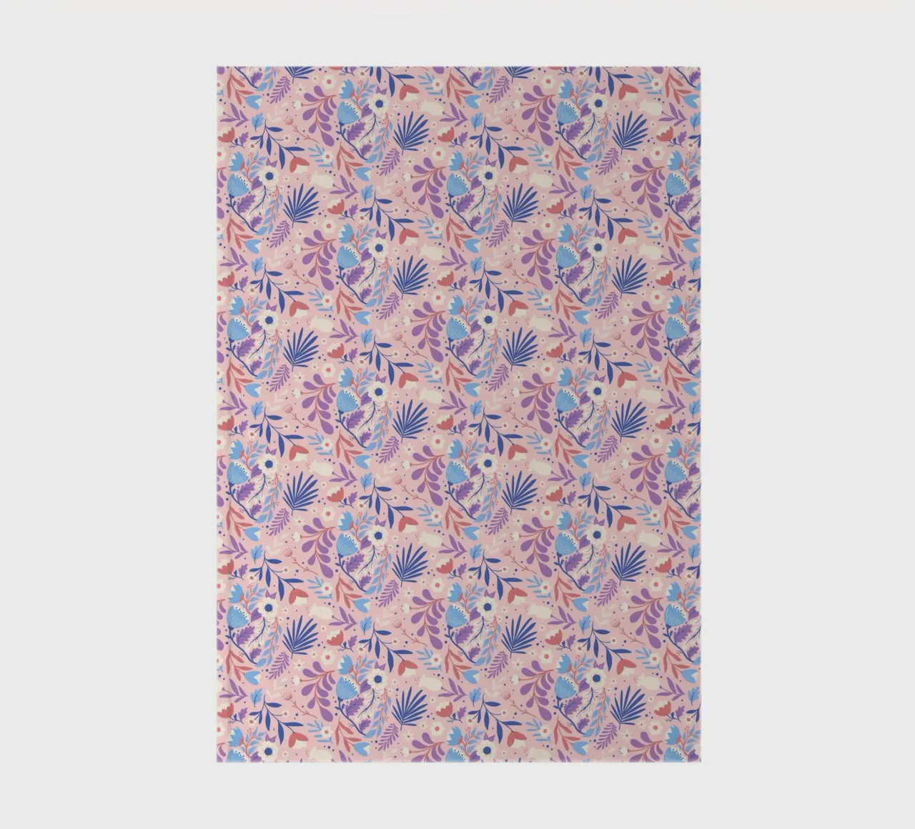 Delicate pattern of flowers and plants notebook by The joy of home