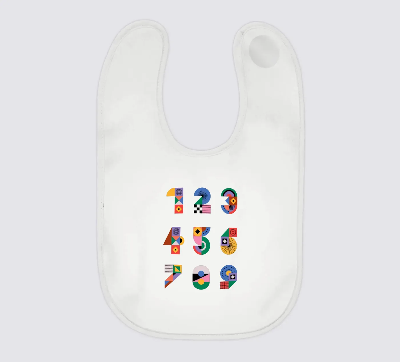 One Two Three baby bib by Tamsen Design