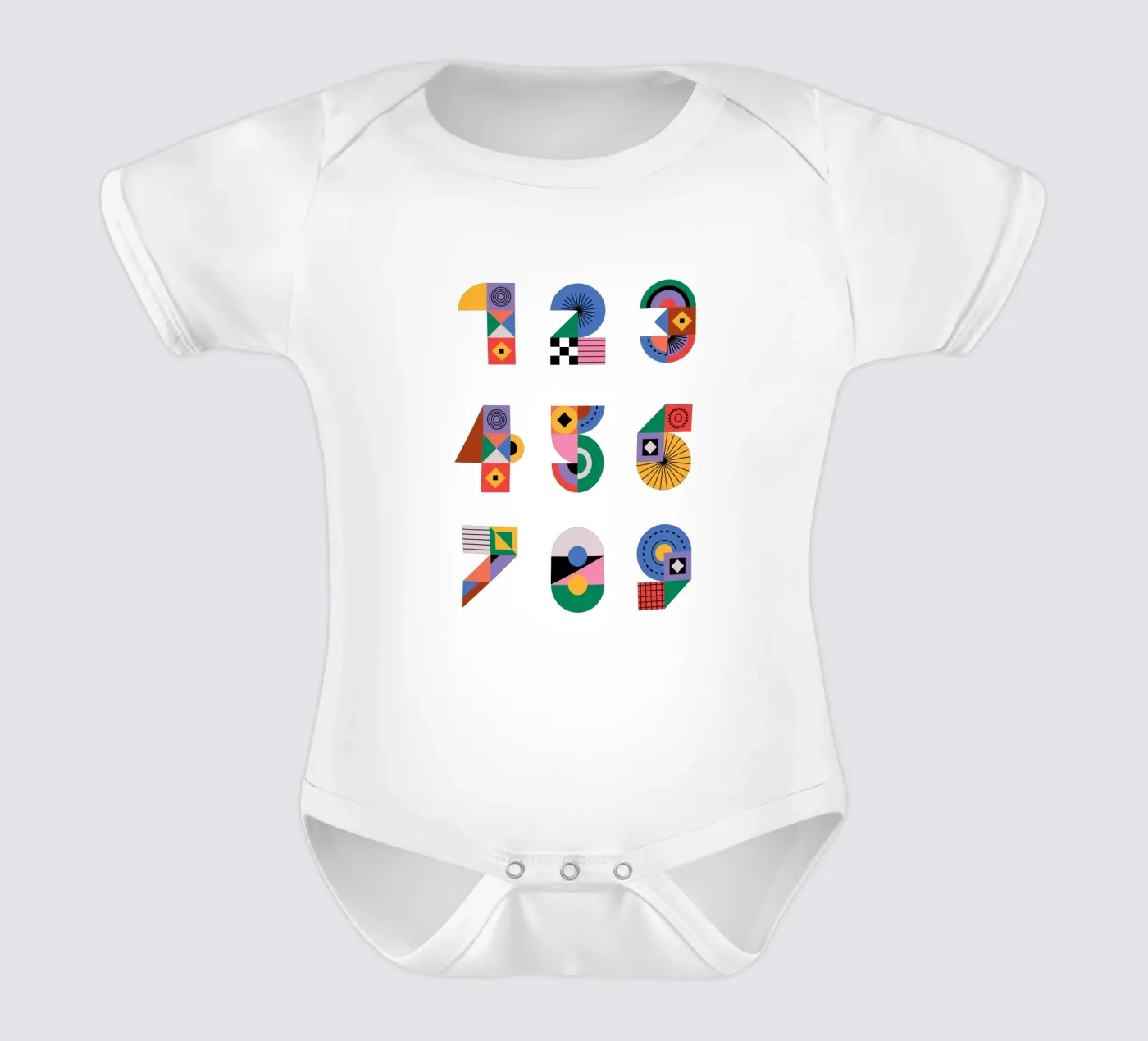 One Two Three babyrompertje korte mouwen van Tamsen Design