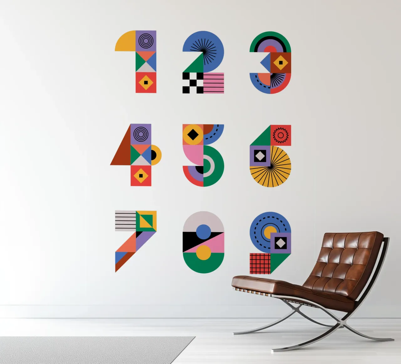 One Two Three fotobehang van Tamsen Design