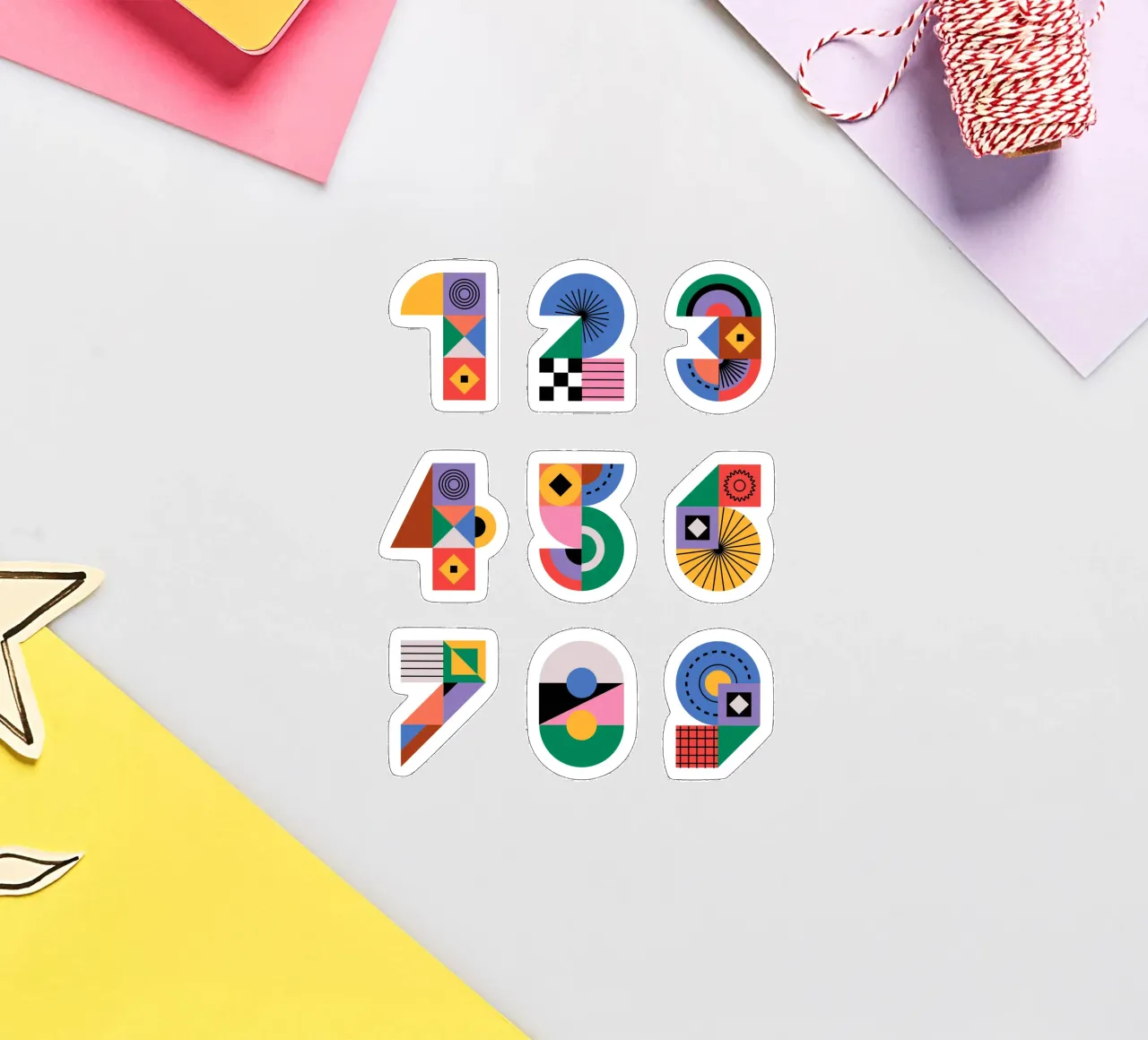 One Two Three sticker by Tamsen Design