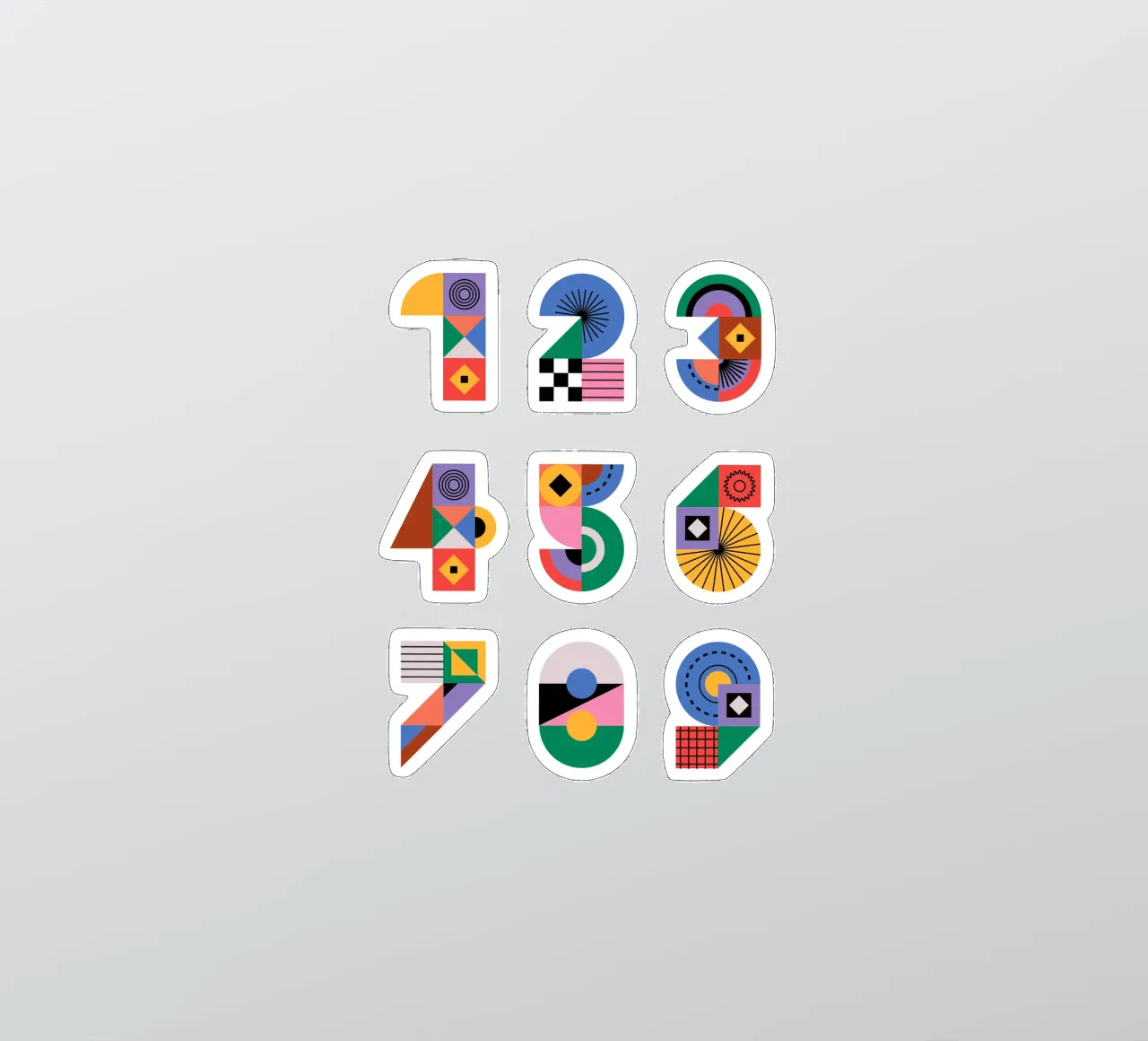 One Two Three sticker by Tamsen Design