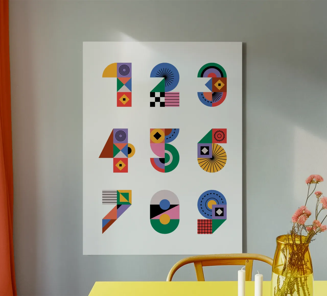 One Two Three canvas by Tamsen Design