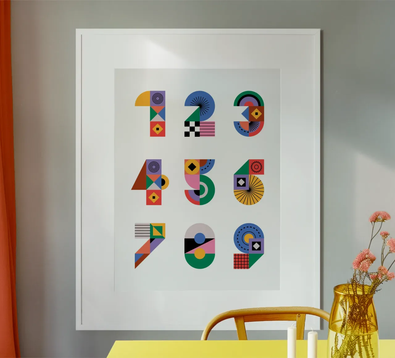 One Two Three poster da Tamsen Design