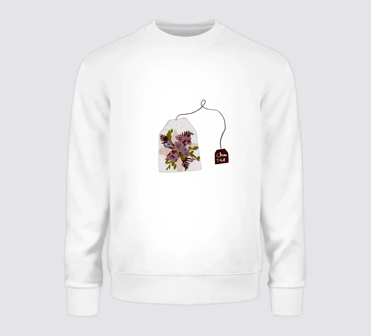 Teebeutel Chai-Tee mit Blumen felpa da Sophie Augustin Illustration