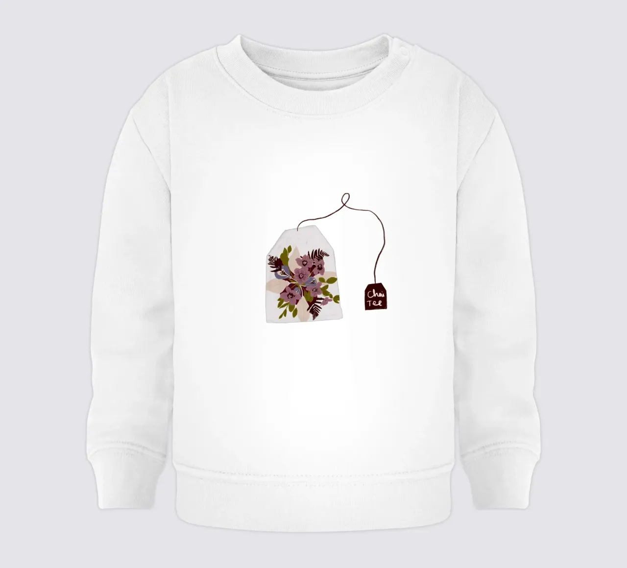 Teebeutel Chai-Tee mit Blumen felpa neonato da Sophie Augustin Illustration