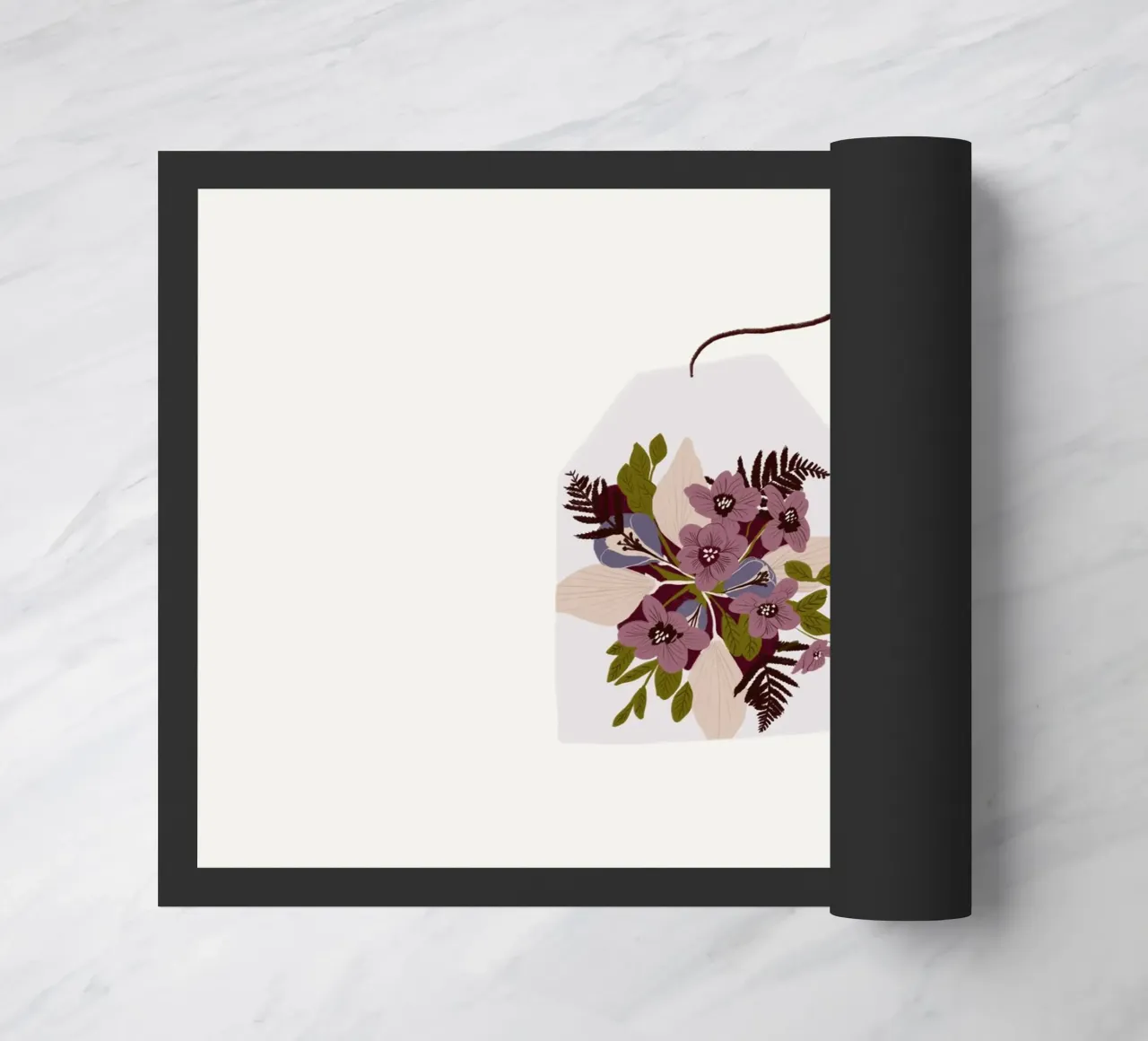 Teebeutel Chai-Tee mit Blumen zerbino da Sophie Augustin Illustration
