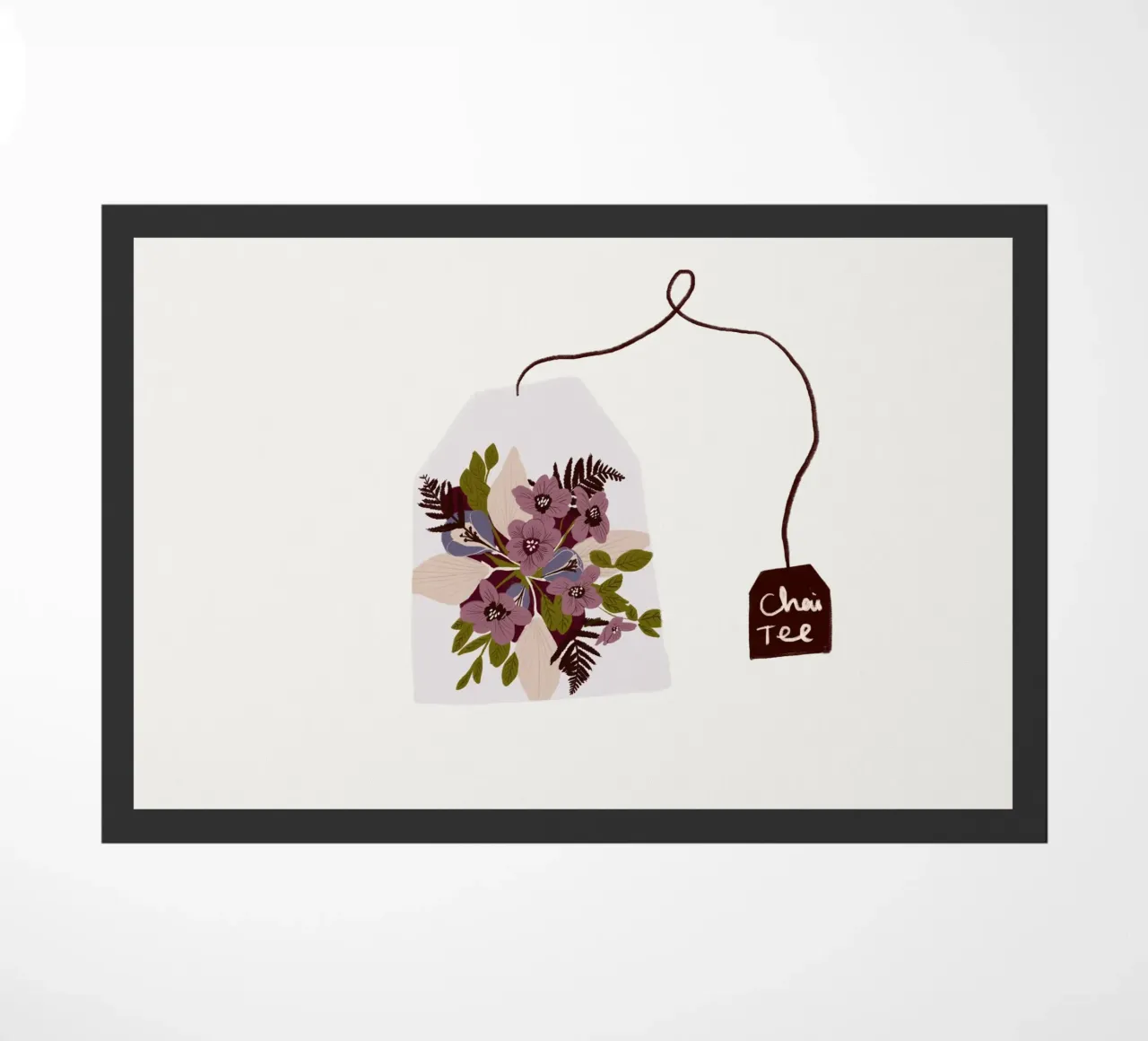Teebeutel Chai-Tee mit Blumen zerbino da Sophie Augustin Illustration