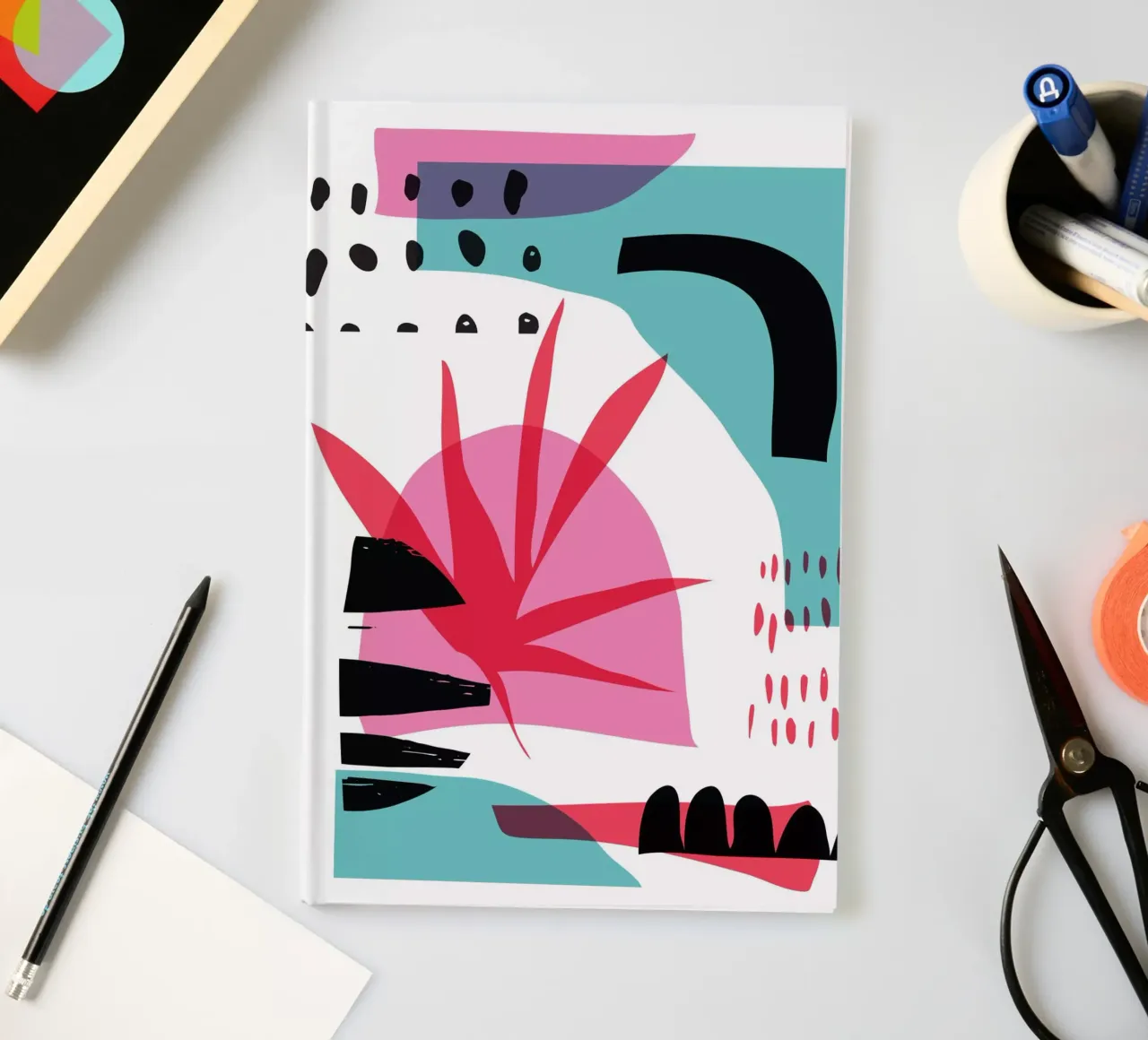 Random Abstract notebook by Kim Hubball Studio