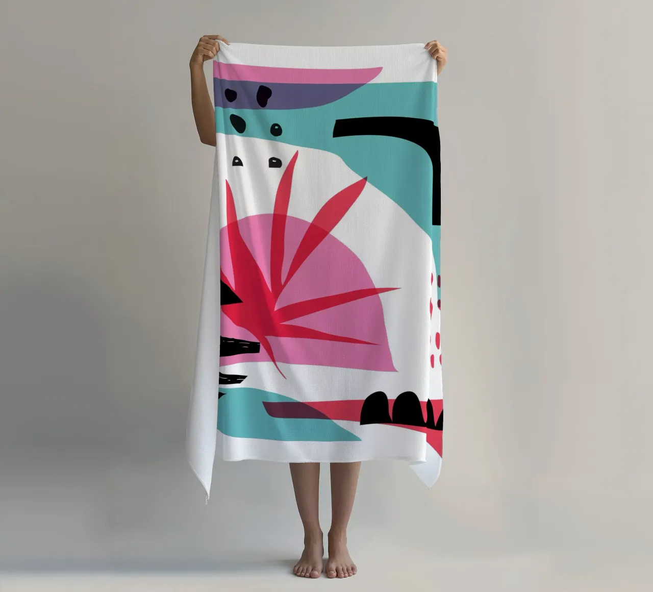 Willekeurig abstract strandhanddoek van Kim Hubball Studio