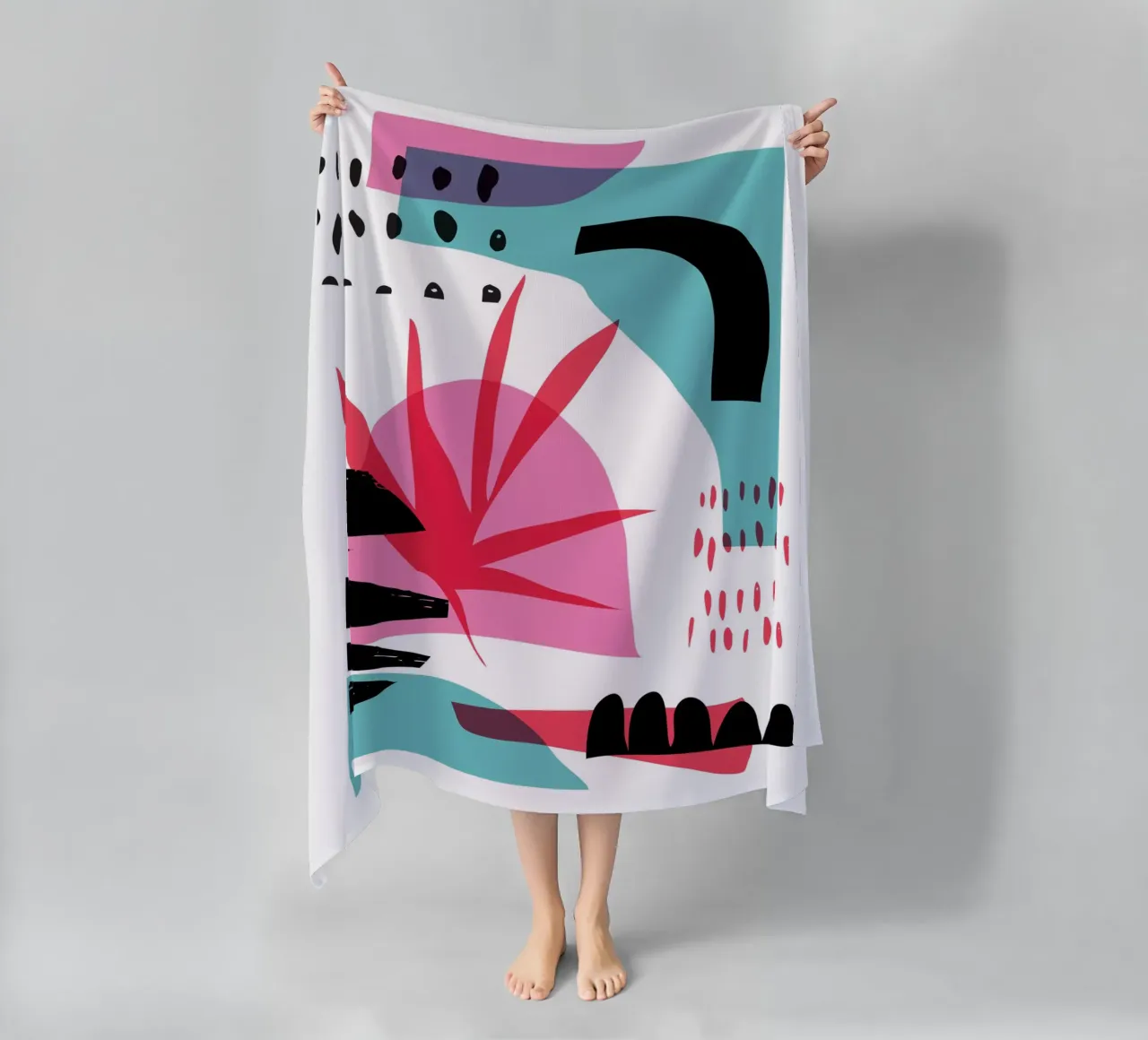 Willekeurig abstract strandhanddoek van Kim Hubball Studio