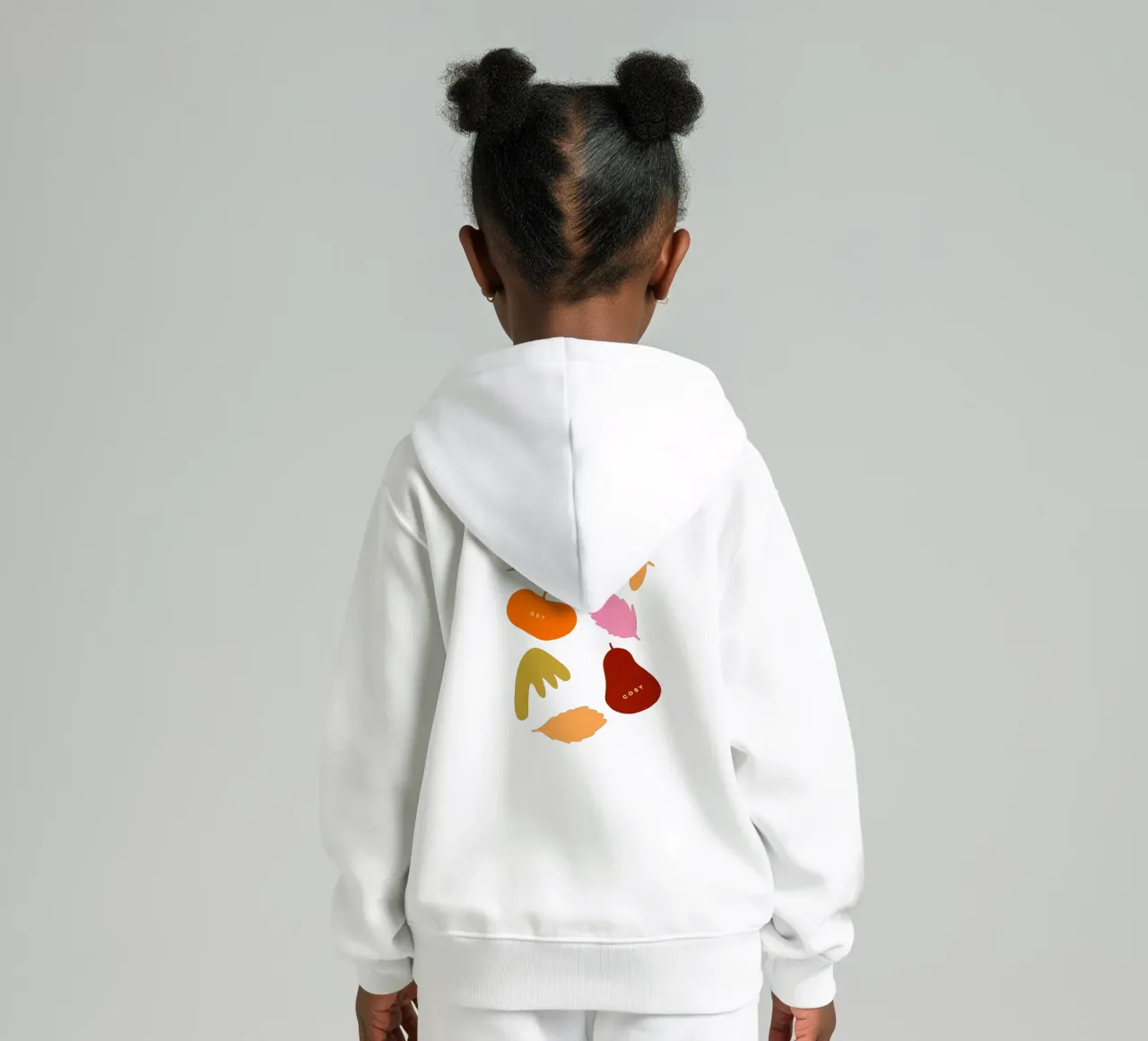 Let's Get Cosy - Hojas retro otoñales e iconos de cosecha sudadera con capucha para niño de Dominique Vari