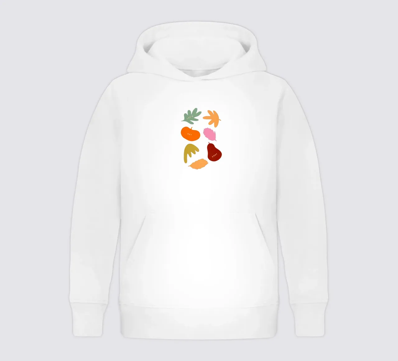 Let's Get Cosy - Hojas retro otoñales e iconos de cosecha sudadera con capucha para niño de Dominique Vari