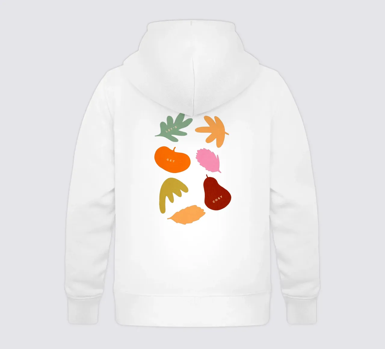 Let's Get Cosy - Hojas retro otoñales e iconos de cosecha sudadera con capucha para niño de Dominique Vari