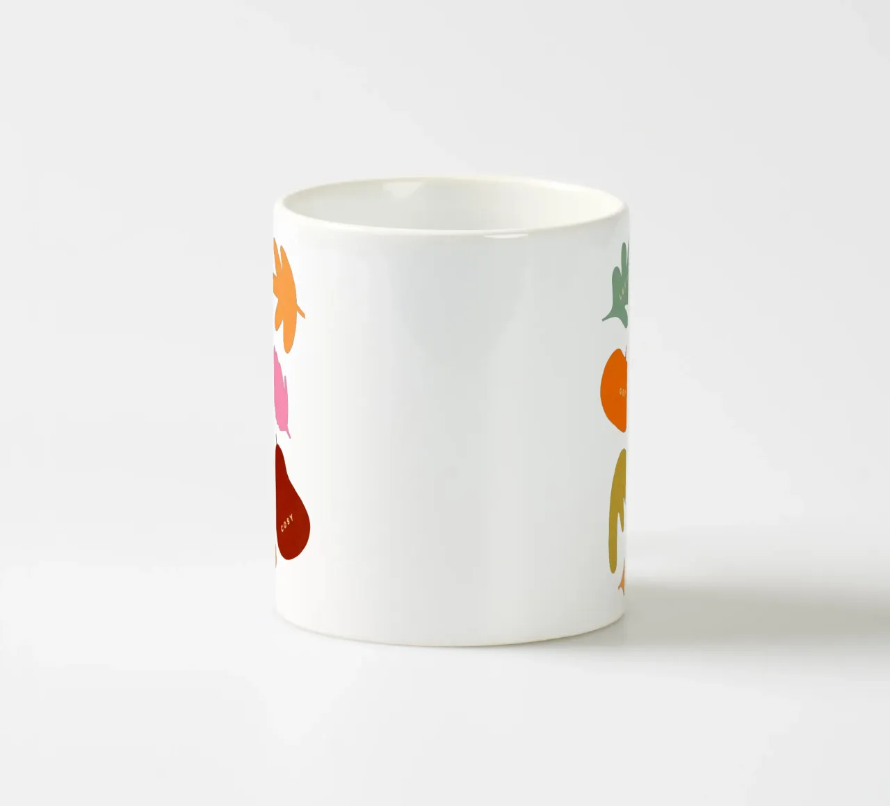 Accogliamoci - Icone autunnali retrò di foglie e raccolto tazza in ceramica da Dominique Vari