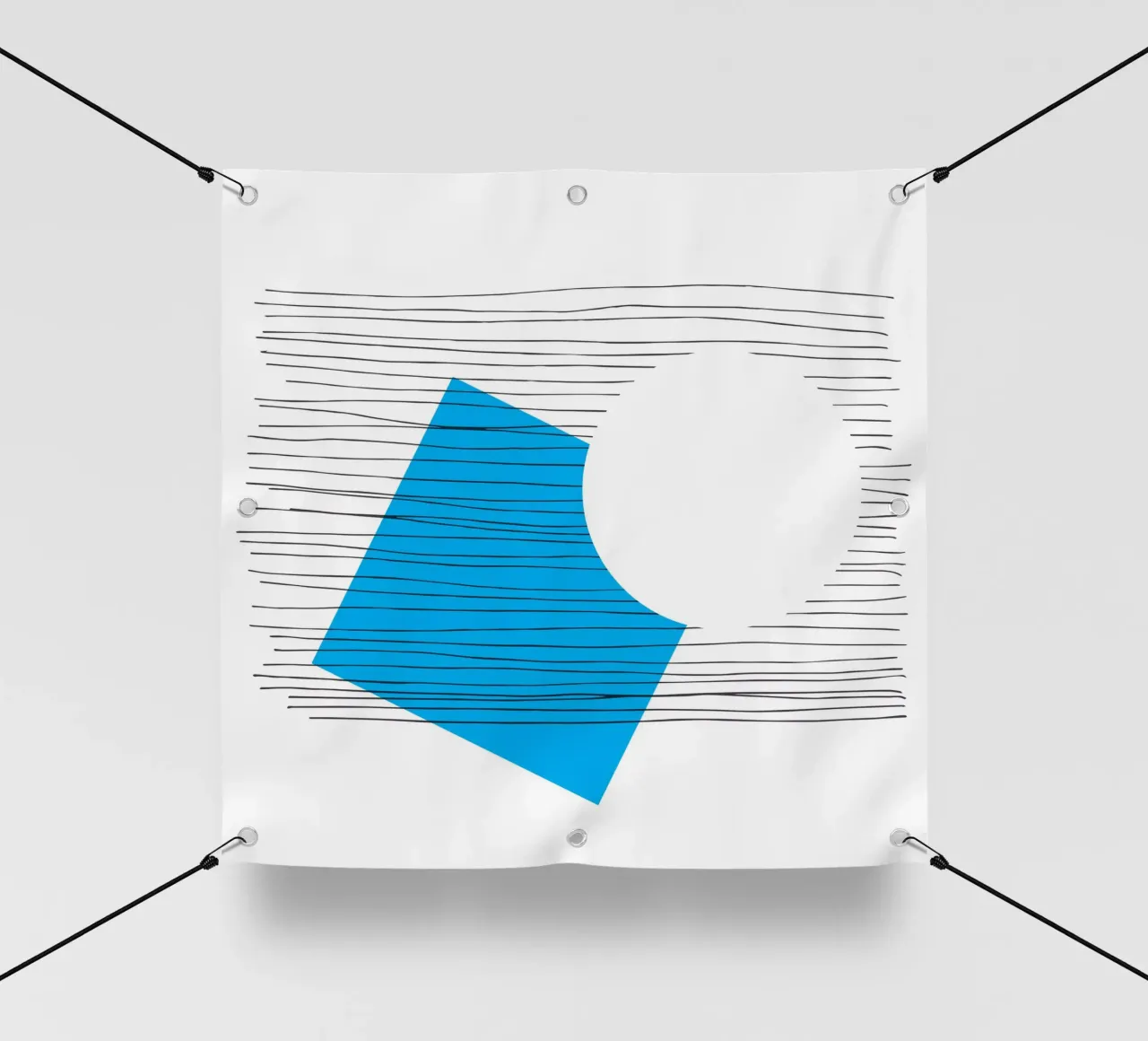 Geometria negativa telo in pvc da Kim Hubball Studio