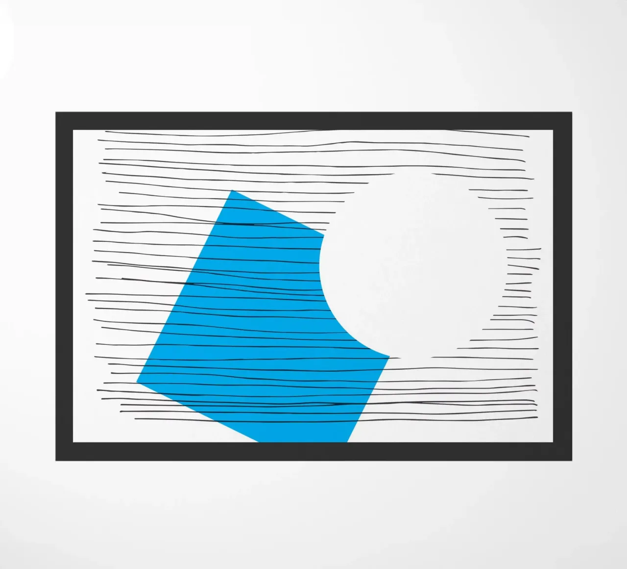 Negative Geometrie Fußmatte von Kim Hubball Studio