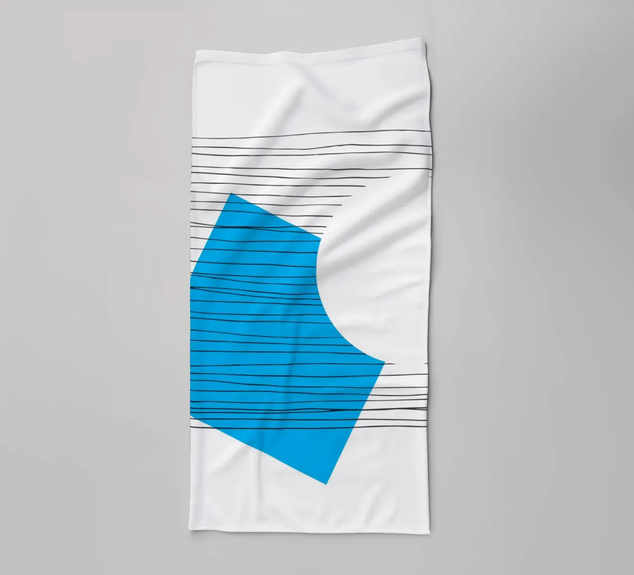 Negatieve geometrie badhanddoek van Kim Hubball Studio