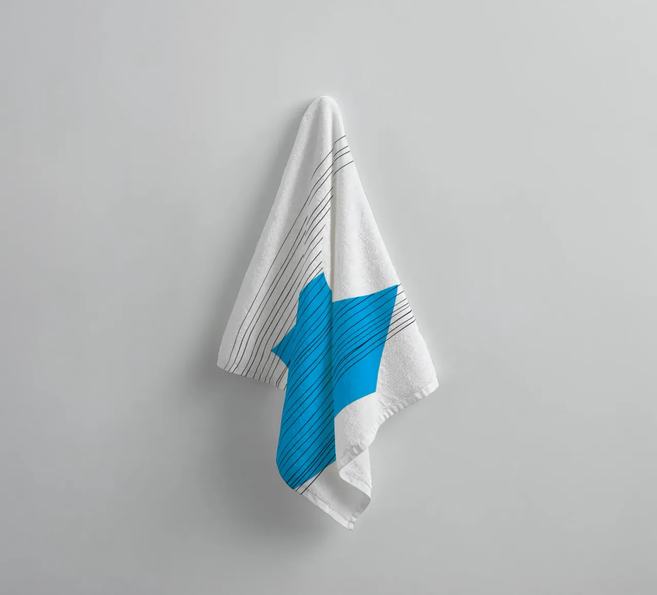 Negative Geometry towel by Kim Hubball Studio